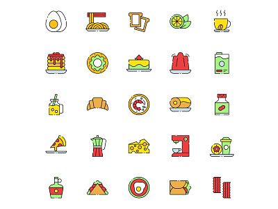 Colored Brunch Icons