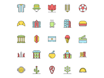 Colored Buenos Aires Icons buenos aires buenos aires flag buenos aires icon buenos aires vector design free download free icons free vector freebie icon set icons download illustration illustrator vector vector design vector download vector icon