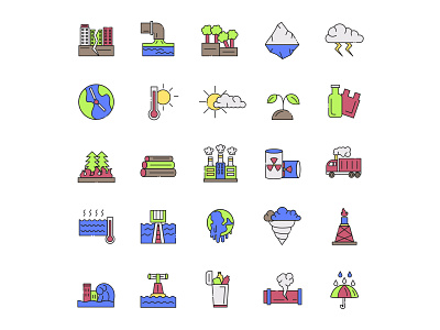 Colored Climate Change Icons climate climate change climate icon climate vector design free download free icons freebie icon set icons download illustration illustrator vector vector design vector download vector icon