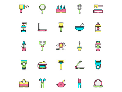 Colored Cosmetology Icons cartooning cosmetology cosmetology icon cosmetology vector design free download free icons free vector freebie icon set icons download illustration illustrator vector vector design vector download vector icon