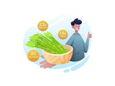 Benefits of Asparagus - Free Illustration 04