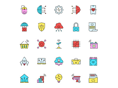 Colored Digitalization Icons