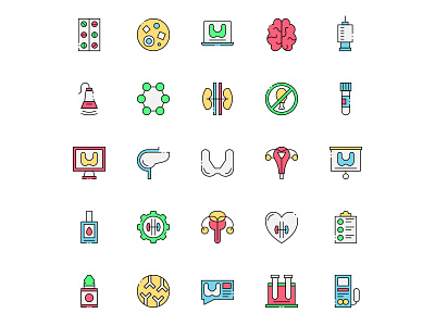 Colored Endocrinology Icons