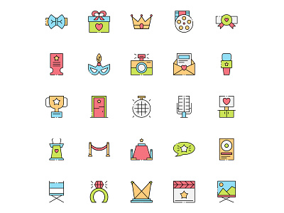 Colored Fame Icons cartooning design fame fame icon fame vector free download free icons free vector freebie icons download illustration illustrator vector vector design vector download vector icon