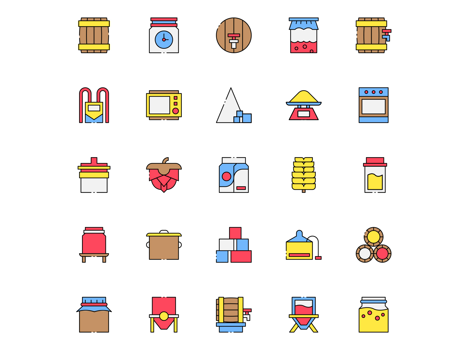 Free Fermentation Process Icons by Unblast on Dribbble