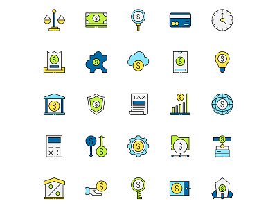 Colored Fintech Icons ector icon fintech fintech icon fintech vector free download free icons free vector freebie icon set icons download illustration illustrator vector vector design vector download