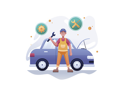 Car Mechanic - Free Illustration 04