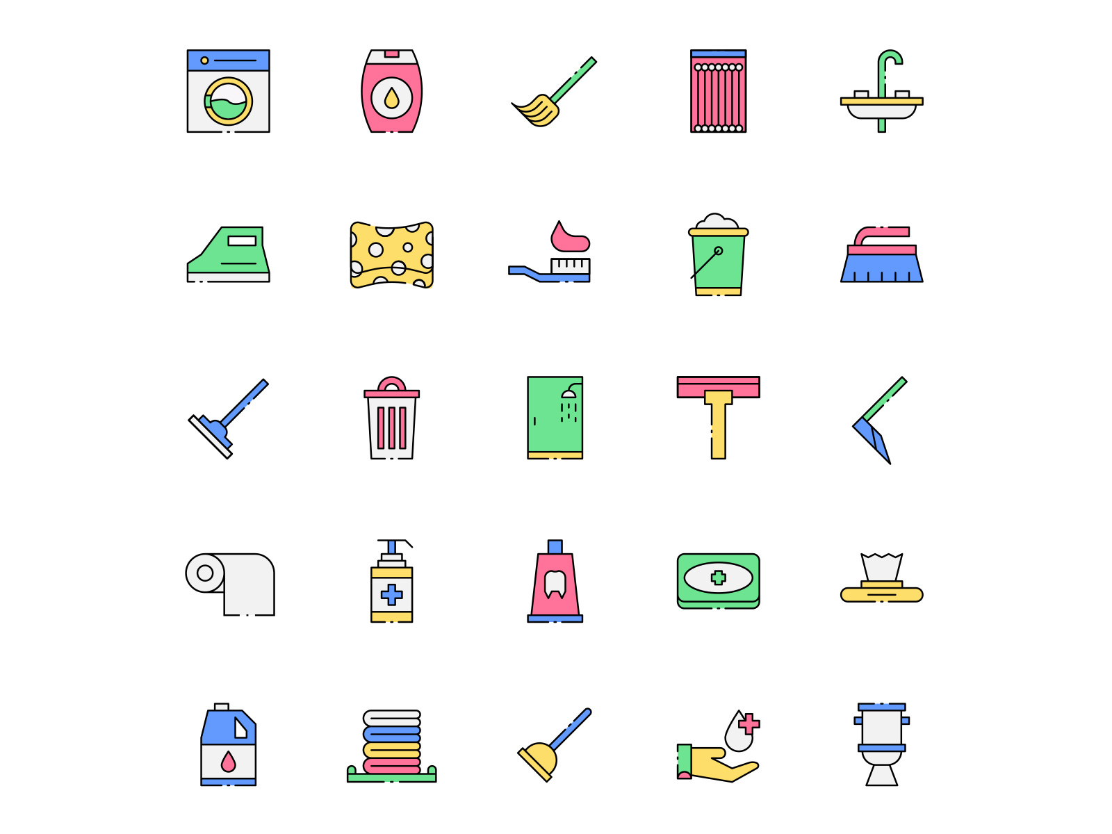 Dribbble - Hygiene Routine Icon Set.jpg By Unblast