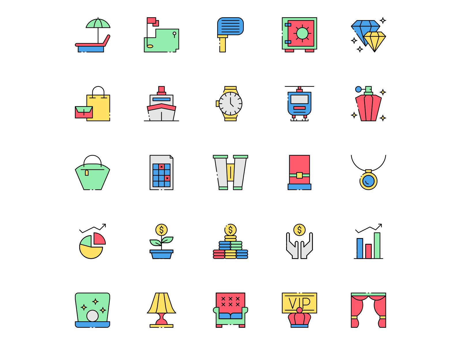 25 Millionaire Vector Icons By Unblast On Dribbble