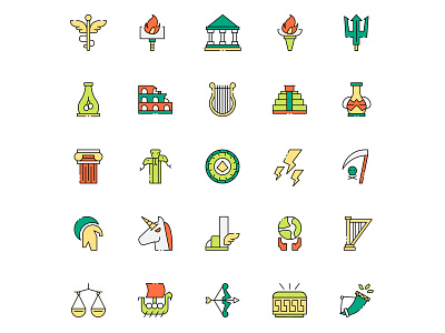 25 Mythology Vector Icons
