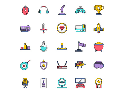 25 Online Game Vector Icons by Unblast on Dribbble