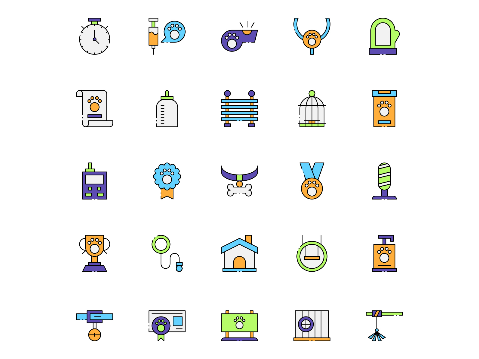 25 Pet Training Vector Icons by Unblast on Dribbble