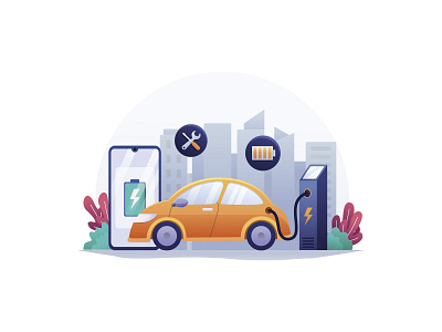 Electric Car - Free Illustration 05 car car illustration car vector cartooning design electric car free download free illustration free vector freebie illustration illustrator vector vector design vector download vector illustration