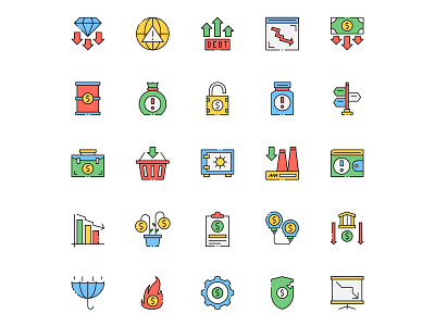 25 Recession Vector Icons cartooning design free download free icons free vector freebie illustration illustrator recession recession icons recession vector vector vector design vector download vector icon