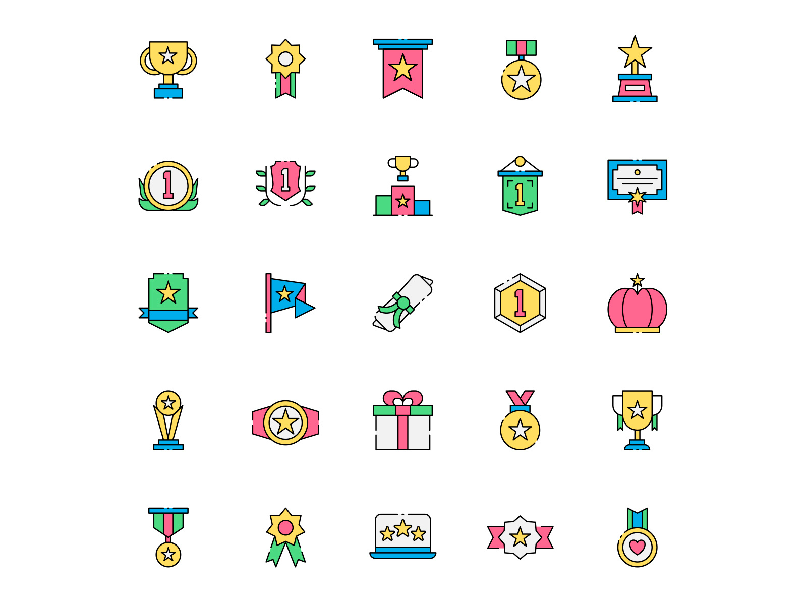 25 Reward Vector Icons by Unblast on Dribbble