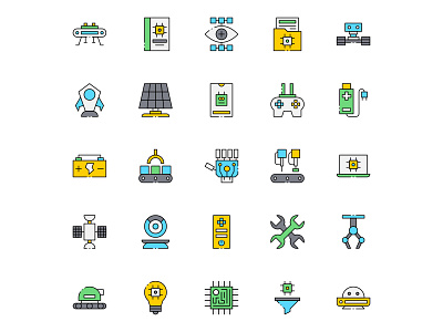 25 Robotics Engineering Icons