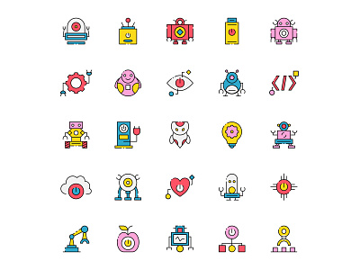 25 Robotics Vector Icons free download free icons freebie icon set icons download illustration illustrator robotics robotics icons robotics vector vector design vector download vector icon