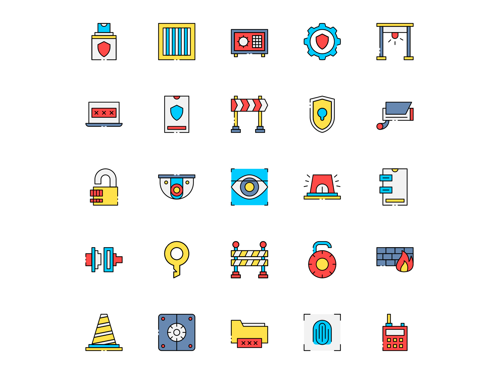 25 Security Vector Icons by Unblast on Dribbble