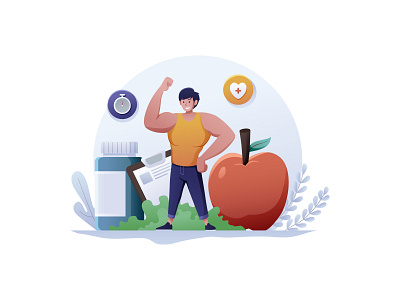 Healthy Diet - Free Illustration 03 cartooning diet free download free illustration freebie healthy healthy diet healthy diet illustration illustration illustration download illustrator vector vector design vector download vector illustration