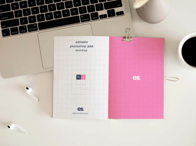 Workplace Sketchbook Mockup (PSD) by Unblast on Dribbble