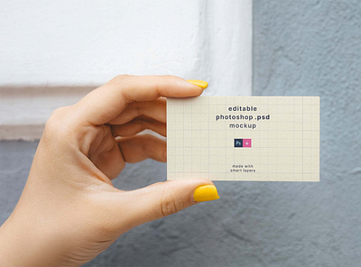 Card in Hand Mockup (PSD) business card business card mockup card free card mockup free download free mockup free psd mockup freebie mockuo design mockup mockup download