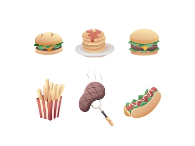 American Fast Food illustrations burger cartooning fast food food food illustration food vector free download freebie fries hotdogs illustration illustrator sandwich vector vector design vector download
