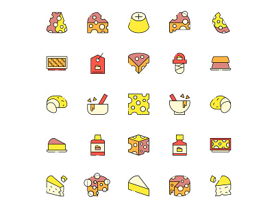 Variations of Cheese Icons