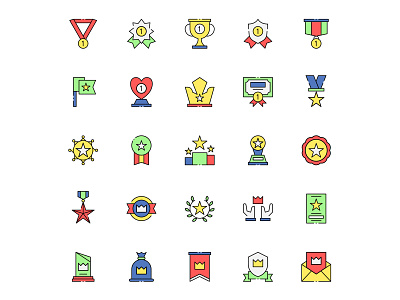 Colored Winning Icons free download free vector freebie icon set icons download illustrator vector design vector download vector icon win win icon winner winning winning vector