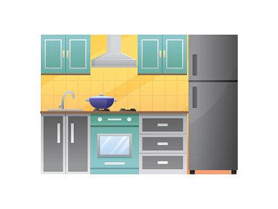 Kitchen Design Illustration 05 cartooning free download freebie illustration illustrator kitchen kitchen design kitchen illustration kitchen vector vector vector art vector design vector download vector illustratiob