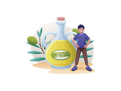 Olive Oil Illustration 01