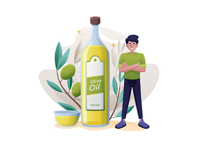 Olive Oil Illustration 02