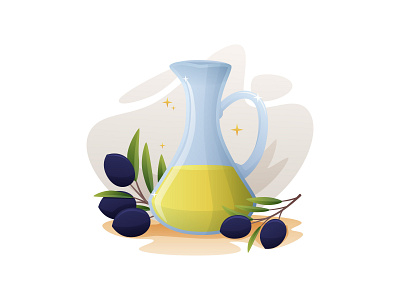 Olive Oil Illustration 04