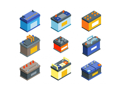 Emergency Power Jump Starter Isometric Icons cartooning design emergency free download free icons freebie icon icon set icons download illustration illustrator isometric icon power power jump starter vector vector design vector download