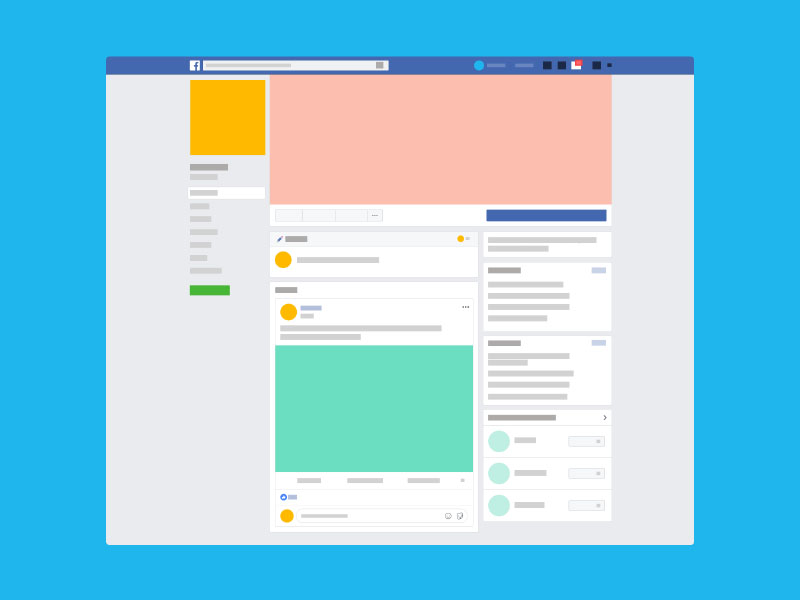 Download Free Facebook Page Mockup by Unblast on Dribbble