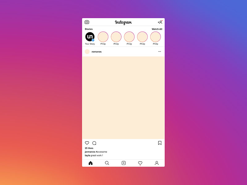 Download Free Instagram Post Mockup PSD by Unblast on Dribbble