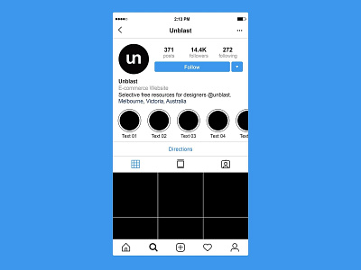 Instagram Profile Page Mockup 2019