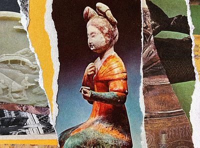 Collage Editing Process artwork branding china cinematic collage culture design events graphic design green history music photography photoshop poster repurposed reuse texture typography vintage