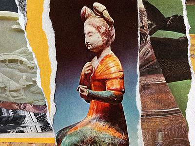 Collage Editing Process artwork branding china cinematic collage culture design events graphic design green history music photography photoshop poster repurposed reuse texture typography vintage