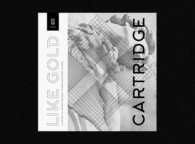 Cartridge - Like Gold Cover analog ancient greek artwork branding classical art collage design dubstep graphic design greyscale minimalism music photoshop poster record label retro futurism sci fi typography vintage vinyl cover