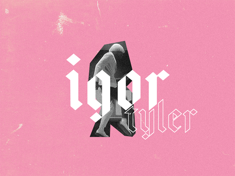 IGOR GIF 2019 album cover animation collage cover design design gif grammys graphic design igor music photoshop rap rapper redesign texture tyler the creator typography