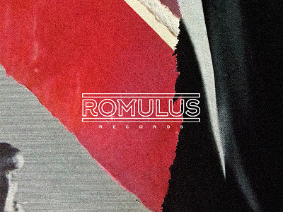 Romulus Records brand branding classical collage graphic design logo photoshop record label retro futurism texture typography