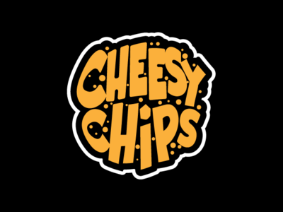 Cheesy Chips branding design lettering logo logotype type typography vector