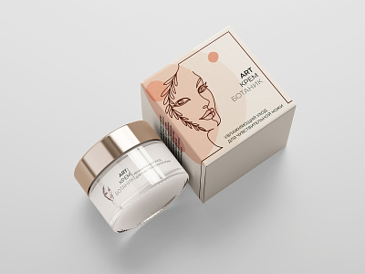 Concept for the design of packaging for face cream. design face face cream illustration packaging packaging design packaging illustration woman