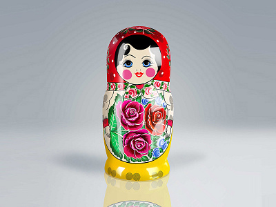 Matryoshka, Russian wooden doll. design illustration russian doll vector woman