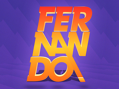 Fernando! 2012 action avant garde custom exciting fernando gradient orange purple red speed text type