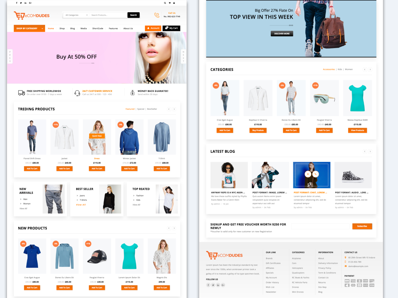 Ecommerce website by Ideas From SAM on Dribbble
