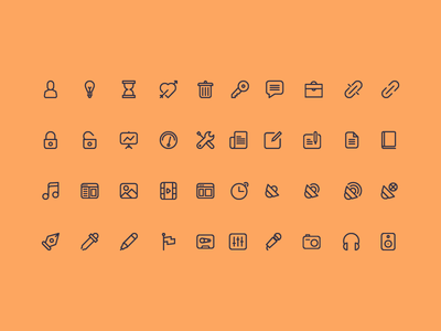 Cicons: 40 Outline Icons