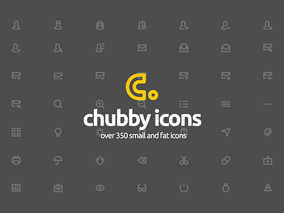 Chubby Icons fat icons illustrator perfect photoshop pixel small