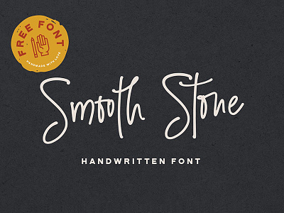 Smooth Stone Free Handwritten Font coolfont font free freebie handmade linefont retro script