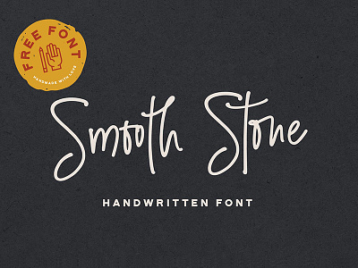 Smooth Stone Free Handwritten Font coolfont cursive font font free handlettering handmade handwriting linefont retro script signature font